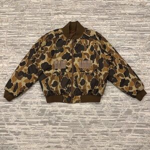 Vintage Columbia Duck Camo Bomber Jacket Men’s Large Reversible Ammo Hunting